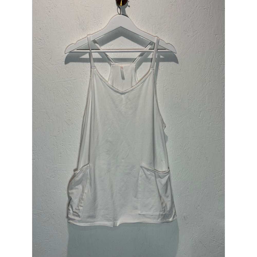 Free People FP Movement Hotshot Mini Dress White XS Racerback Pockets